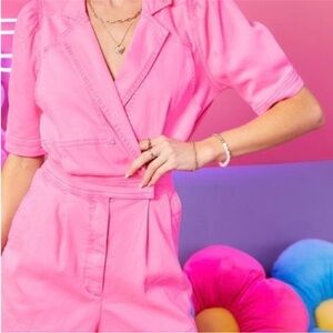 Fabrik Pink Denim Romper